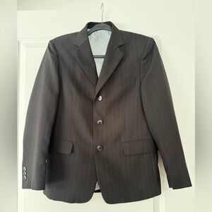 Kids Classic Black Pinstripe Blazer